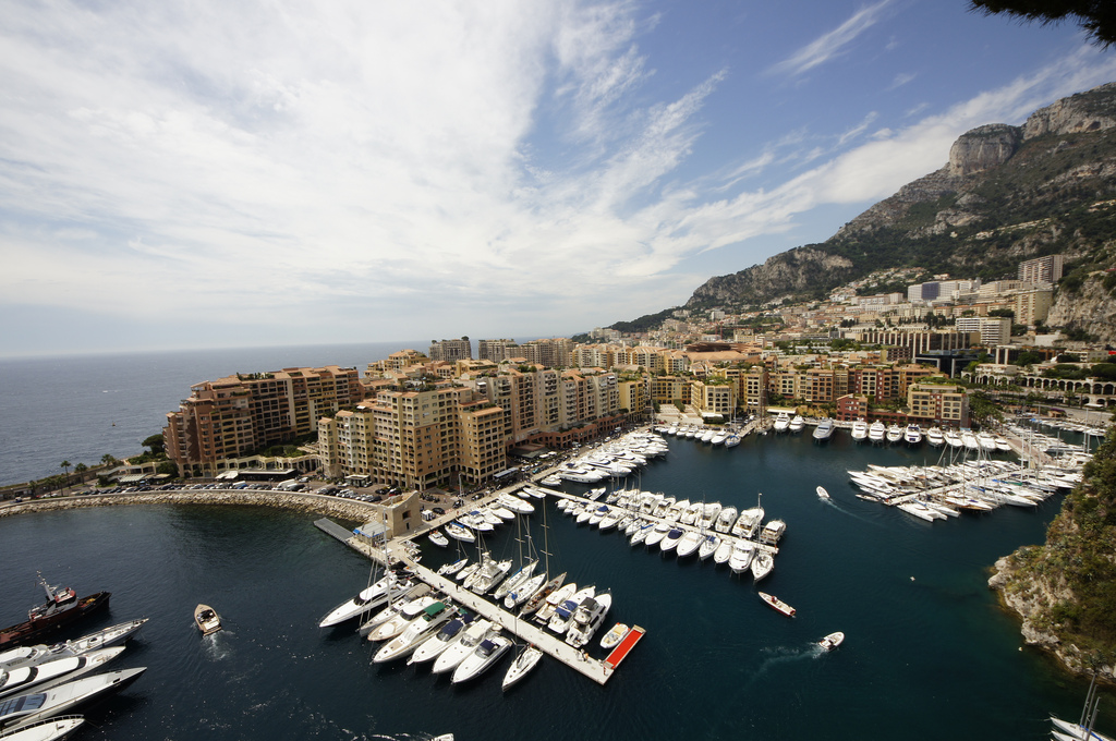 View of Port de Fontvieille of Monaco